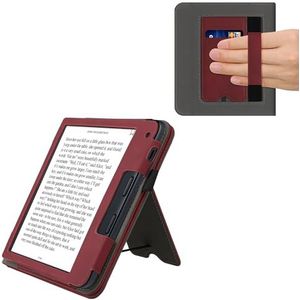 kwmobile e-reader hoesje compatibel met Kobo Libra 2 - Ereader case van kunstleer - E reader cover in donkerrood