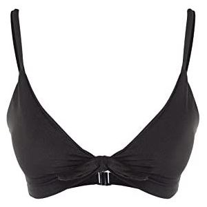 Trendyol Dames gebreide bikinitop, zwart, 40, Zwart, 44