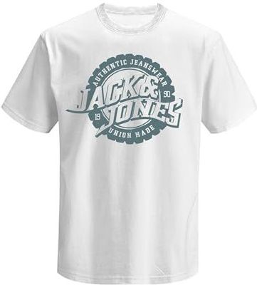 T-shirt met korte mouwen met logo JACK & JONES. Katoen materiaal. Maten XXL. Wit kleur