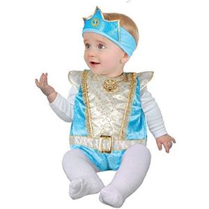 Ciao Prinz/prinsessenrompertje, rompertje, kostuum, verkleedkleding, baby, jongens en meisjes (maat 0-9 maanden), Lichtblauw, 0-9 mesi