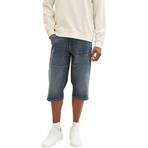 TOM TAILOR Max Overknee bermuda shorts voor heren, 10163 - Dark Stone Blue Grey Denim, 28