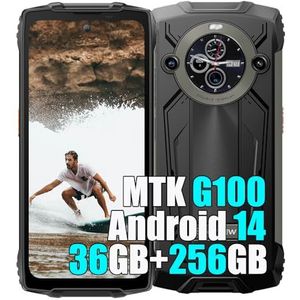 Blackview BV8200 4G Téléphone Portable Incassable 2025, 36Go+256Go/2TB, Double Écran 6.5"" FDH+, Android 14 Téléphone Débloqué, 8800mAh Smartphone Incassable Etanche, NFC,OTG,GPS,2 Ans Garantie, Noir