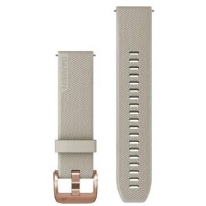 Garmin Quick Release 20 Horlogeband, Licht Zand Siliconen met Rose Gold Hardware, (010-13114-02)