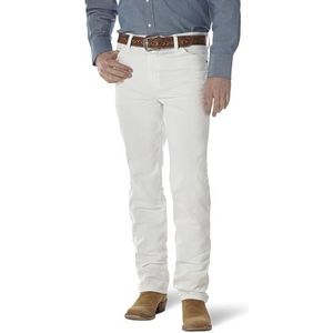 Wrangler Cowboy spijkerbroek met elastische nauwsluitende pasvorm voor heren, Wit, 32W / 34L