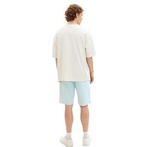 TOM TAILOR Denim Heren bermuda shorts, 32161 - Turquoise White Chambray, M