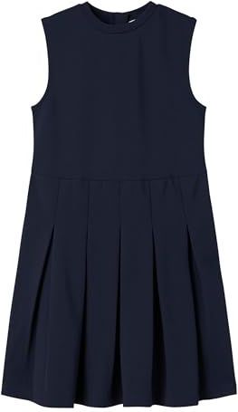 NAME IT - NKFLeandre - Jurk - Navy - Mouwloos - Knielengte