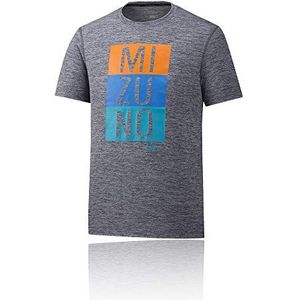 Mizuno heren Impulse Core Blocks T-shirt grijs, oranje, S