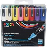Uni Posca Stiften Basis Colors PC5M 1,8-2,5 mm lijn - 16 kleuren set