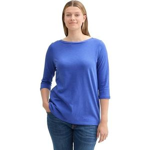 TOM TAILOR Dames Plussize T-shirt, 10619 - Preppy Jean Blue, 46 NL