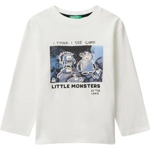 United Colors of Benetton - T-shirt - Wit - 3tamg10km - Voor Jongens