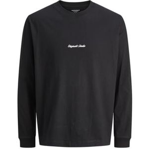 Jack & Jones - Jornorrebro Emb Tee Ls Crew Neck - T-shirt - Zwart - Peuters