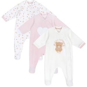 Chicco 3-delige set babyromper, roze, 6 maanden, Roze, 6 Maanden
