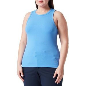 Tommy Hilfiger Dames Slim Rib Stretch Tank Top, Blauw (Blauwe Spell), L
