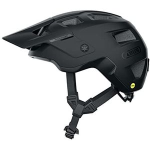 ABUS MTB Helm MoDrop MIPS - robuuste fietshelm met impactbescherming voor mountainbikers - individuele pasvorm - unisex - noir, maat M