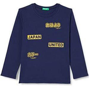 United Colors of Benetton T-Shirt M/L 3I9WG104T lange shirt, donkerblauw 252, XS voor kinderen