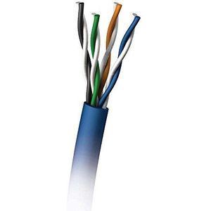 C2G 305M Cat5e Solid 350MHz UTP PVC Kabel, Gigabit Ethernet, Breedband, Audio/Video en Veiligheidsmogelijkheden BLAUW