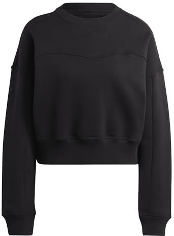 adidas - Lounge Sweatshirt - Zwart - Katoen en Polyester Fleece