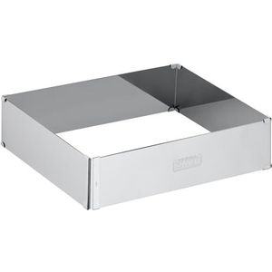 Original Kaiser Inspiration Decoratieve lijst uittrekbaar, 24-46 x 20-38 x 6 cm, bakframe verstelbaar hoekig, roestvrij staal, vaatwasmachinebestendig, zilver