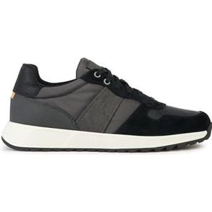 Geox Heren U MOLVENO A Sneaker, antraciet/zwart, 41 EU, Anthracite Black, 41 EU