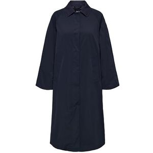 ONLY Dames ONLORCHID Corduroy Mix Trenchcoat CS OTW jas, blauw, M, blauw, M