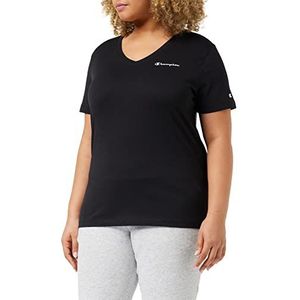 Champion American Classics T-shirt met V-hals voor dames, zwart., XS