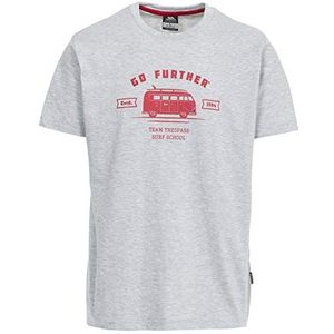 Trespass Space, Grey Marl, XS, T-shirt met opdruk voor heren, X-Small, grijs