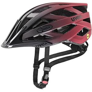 uvex i-vo cc MIPS - lichte allround-helm voor dames en heren - MIPS-systeem - individueel passysteem - black-red - 56-60 cm