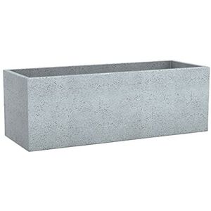 Scheurich C-Cube Long, plantenbak van kunststof, Stony Grey, 80 cm lang, 29 cm breed, 27 cm hoog, 38 l vol.