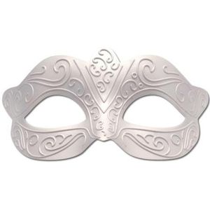 GLOREX Romantisch masker, polyhars, wit, 16 x 8 cm