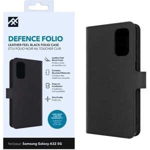 ZAGG iFrogz Defence Folio beschermhoes compatibel met Samsung Galaxy A32 5G, duurzaam, klikbestendig, antislip, slank, gerecycled, zwart