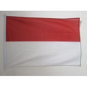 Indonesische vlag 90x60 cm voor buiten - Indonesische vlaggen 90 x 60 cm - Banner 2x3 ft Gebreid Polyester met ringen - AZ FLAG