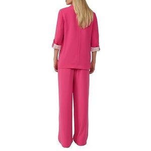 s.Oliver BLACK LABEL Crêpe-blazer met 3/4 mouwen en plooitjes, roze, 46