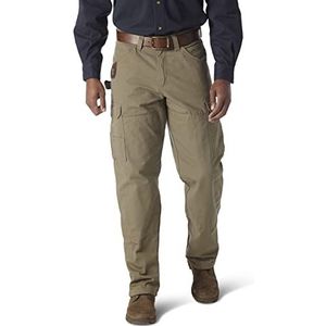 Wrangler Heren Riggs werkkleding flanel gevoerde Ripstop Ranger Pant Work Utility, Schors, 36W / 36L