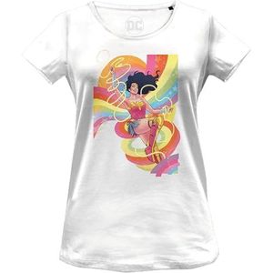 dc comics T-shirt dames, Wit, S