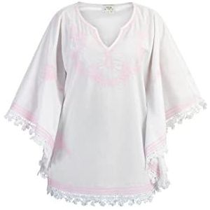 ALARY Dames poncho 15826564-AL01, wit roze, L, wit, roze., L
