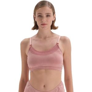 Dagi Lace-gedetailleerde modal niet-bekabelde Nursing beha voor dames, roze (salmon), 80C
