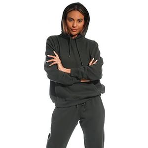 Light & Shade Dames Hooded Soft Touch Dames Loungewear Hoodie Sweatshirt Top Houtskool