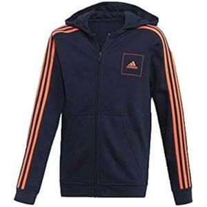 Adidas Jongens JB A AAC FZ HD Sweater, Collegiate Navy/Collegiate Navy/app Solar rood, 6-7Y