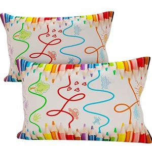 PETTI Artigiani Italiani - Paar kussenslopen 40 x 80 cm van microvezel, decoratief kussen voor slaapkamer, bank, woonkamer, set van 2 kussenslopen, 100% Made in Italy