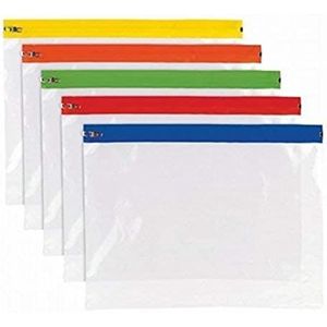 10 A4 Plus Rits Pouch Document Portemonnee - Diverse Kleuren, Stijlvolle File Storage Zip Bag - Waterdicht, Ziplock Document Houder