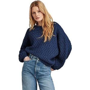 Chunky Loose Boat Knit, Blauw (Rank Blue D23968-d170-868), M