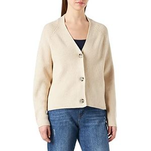 TOM TAILOR DENIM - Gebreid Vest - Lichtbeige - V-hals - Lange Mouwen