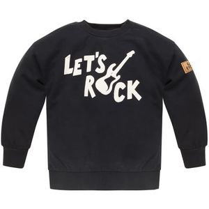 Pinokio Sweatshirt Lets Rock, zwart, jongens 62-122 (104), Black Lets Rock, 104 cm