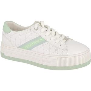 TOM TAILOR 5391304 sneakers voor dames, wit-mint, 37 EU, wit mint, 37 EU