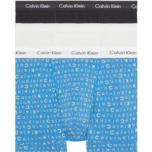 Calvin Klein Heren boxershort, stretch katoen, verpakking van 3 stuks, Veelkleurig (Ptm Gry, Vprs Gry, Spcblu_sbd Ttl), XS