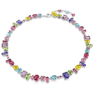 Swarovski Gema ketting, Verschillende slijpvormen, Meerkleurig, Rodium toplaag