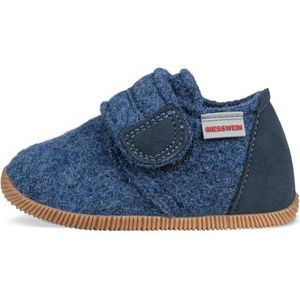 Huisschoenen - Oberstaufen - Wol - Mélange - Velcro Sluiting - Platte Hak