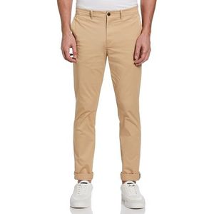 Original Penguin - Chino broek voor heren, gerecycled katoen stretch twill chino, regular fit, 30W, 30L, travertijn, travertijn, 30W / 30L