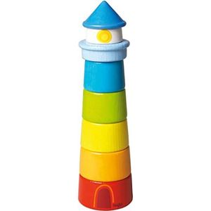 HABA 300170 Stacking Game Lighthouse, 8 pcs. for 12 months and Up (Made in Germany)