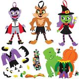 Baker Ross FX219 Kralen Decoratie Sets voor Halloween – Set van 5 Decoraties voor kinderen, halloweenfeestjes, knutselen voor kinderen